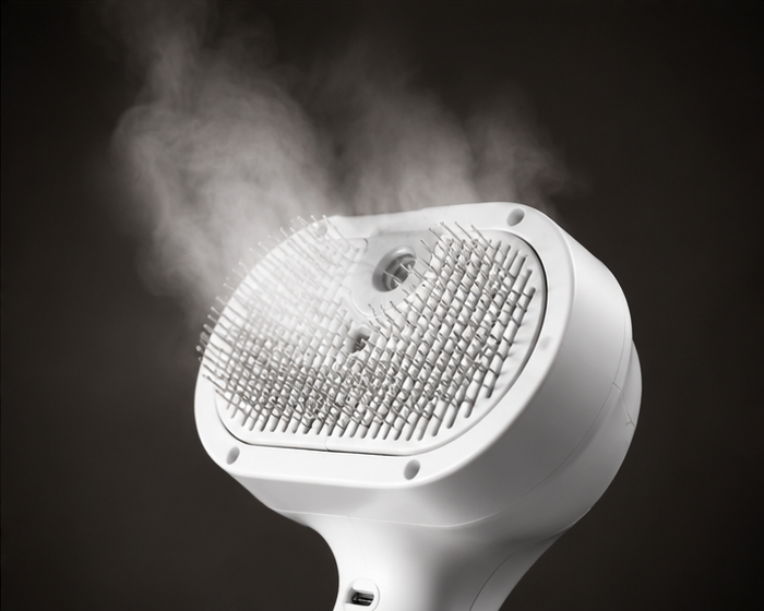 Brosse vapeur 3-en-1 pour chat et chien – Démêlant et nettoyant