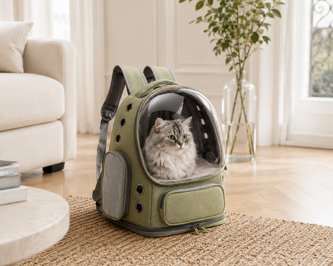 Sac de transport capsule pour chat – Hublot transparent – Respirant