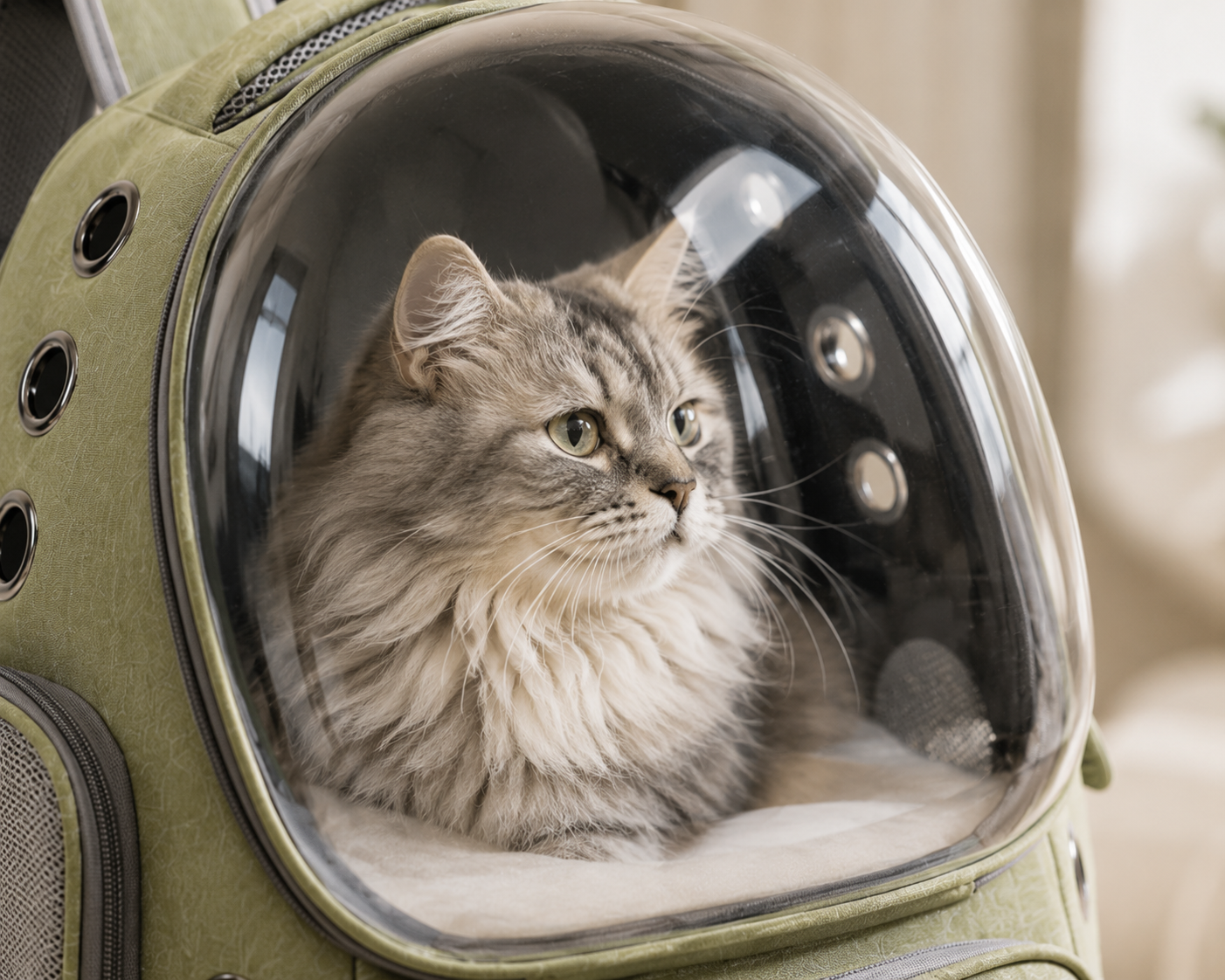 Sac de transport capsule pour chat – Hublot transparent – Respirant