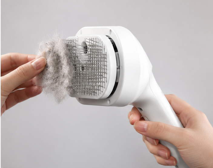 Brosse vapeur 3-en-1 pour chat et chien – Démêlant et nettoyant
